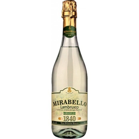 LAMBRUSCO BIANCO MIRABELLO FRIZZANTE DELLEMILIA 7,5% 0,75Л СТ/Б