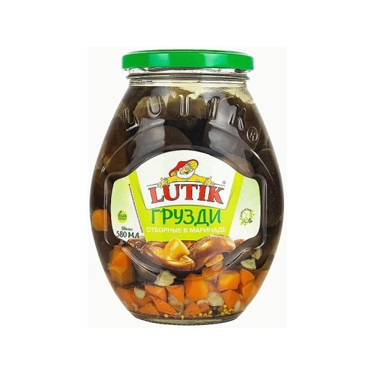 ГРУЗДИ LUTIK ОТБОРНЫЕ В МАРИНАДЕ СТ/Б 580МЛ