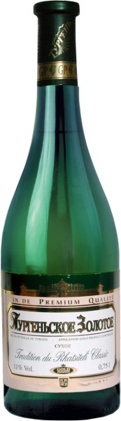 Вино Тургеньское Золотое белое сухое 10-12% 0,75 л (Казахстан)