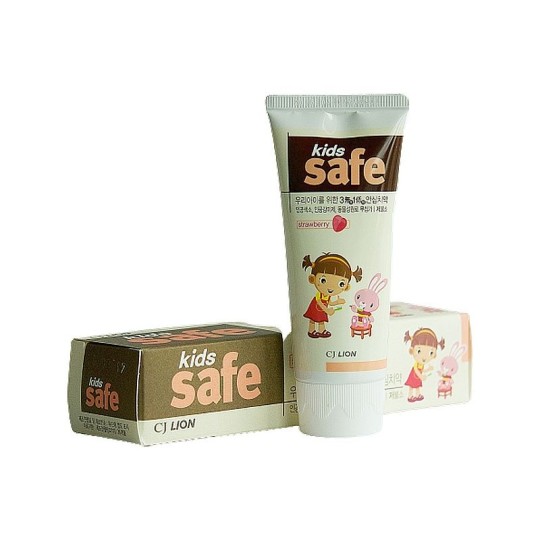 Зубная паста CJ LION Kids Safe клубника детская, 90г