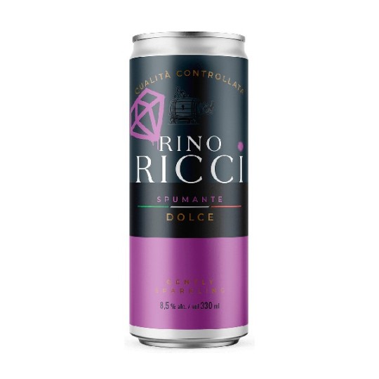 НАПИТОК ГАЗИРОВАНЫЙ RINO RICCI DOLCE SPUMANTE 8,5% 0,33 Л Ж/БАН