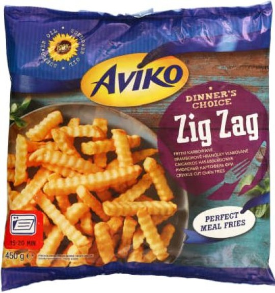 Картофель фри Aviko Zig Zag Рифленый 450г 
