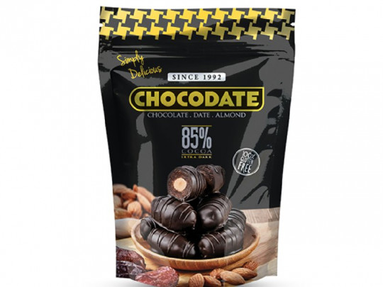 КОНФЕТЫ  CHOCODATE ФИНИКИ В ТЕМНОМ ШОК 85% 250Г