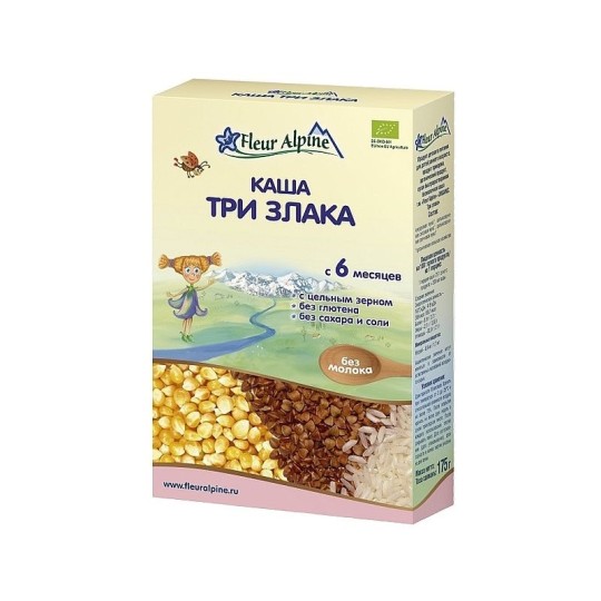 Каша Fleur Alpine Organic Три злака 175г