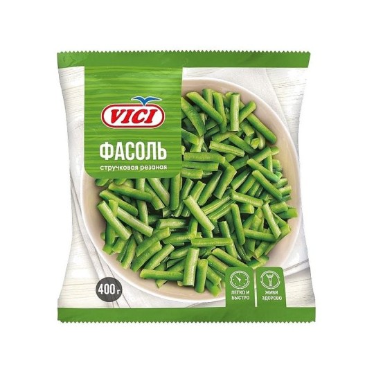 VICI| Фасоль стручковая резанная, замороженная 400 гр