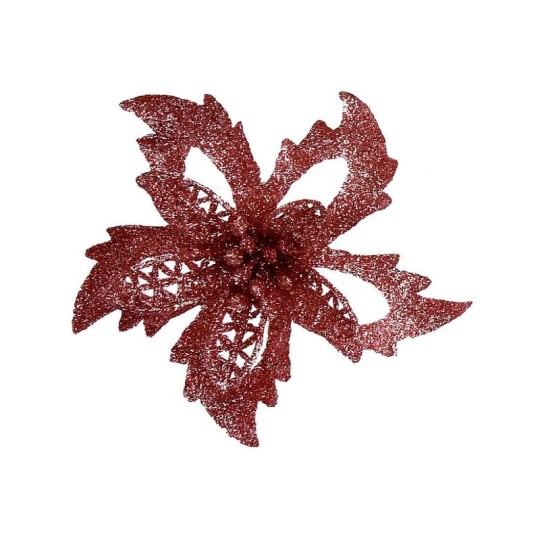  ДЕКОР ЦВЕТОК НА КЛИПС 3ШТ*12СМ