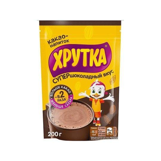 КАКАО НАПИТОК ХРУТКА СУПЕР ШОКОЛАД ПАК 200ГР