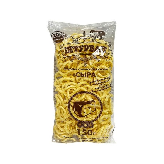 Колечки луковые Штурвал со вкусом сыра 150 г