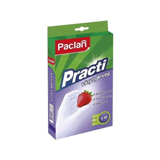 ПЕРЧАТКИ PACLAN ВИНИЛОВЫЕ L 10ШТ