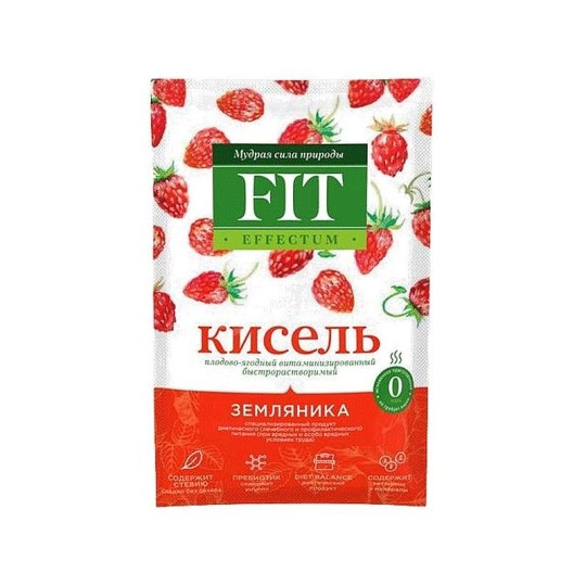 Кисель Fit Effectum быстрорастворимый земляника 30 г