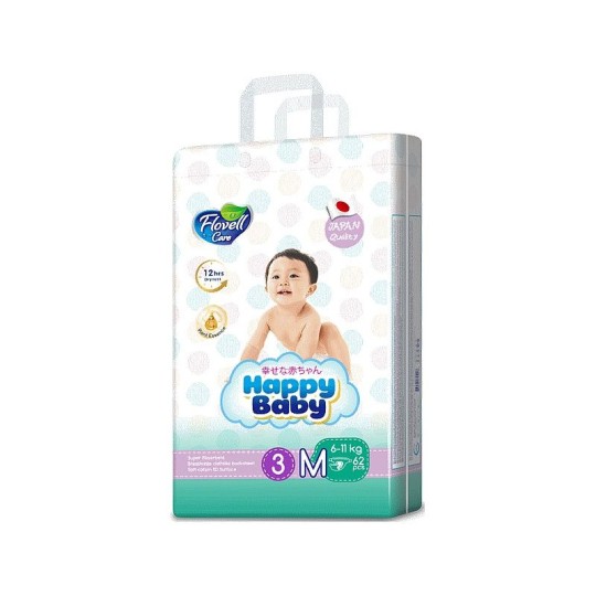 ПОДГУЗНИКИ HAPPY BABY №3 M 6-11КГ 62ШТ