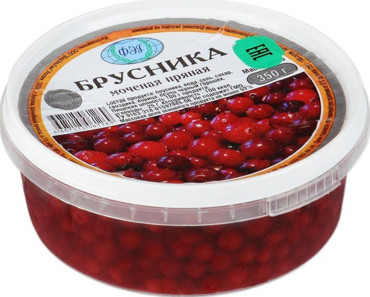 Брусника моченая ФЭГ пряная 350 г