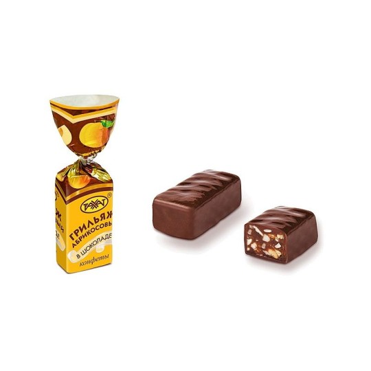 Грильяж абрикосовый в шоколаде Рахат 1 кг.