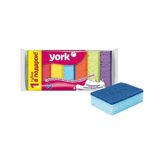 ГУБКА YORK RADUGA КУХАННАЯ 6+1ШТ /3018/