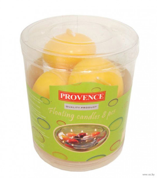 Набор свечей Плавающие 8ШТ ЖЕЛТЫЕ
