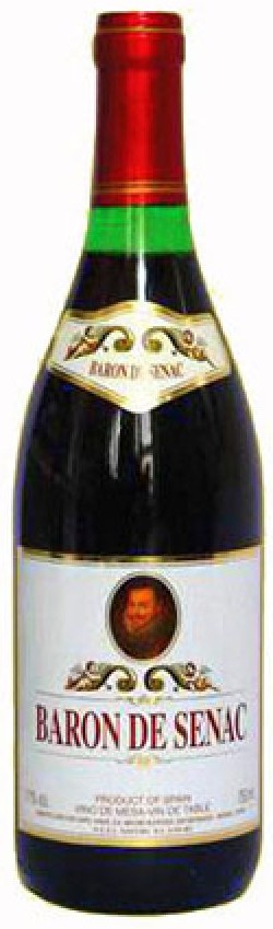 Вино красное Baron de Senac полусладкое 0,75 л (Испания)