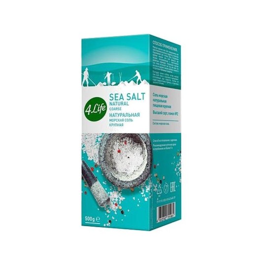 Соль 4Life натуральная морская крупная 500 г