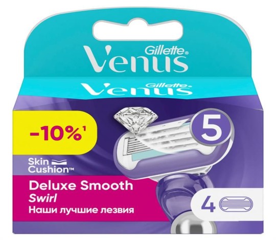 КАССЕТЫ CМЕННЫЕ Д/БРИТЬЯ GILLETTE VENUS SWIRL 4ШТ