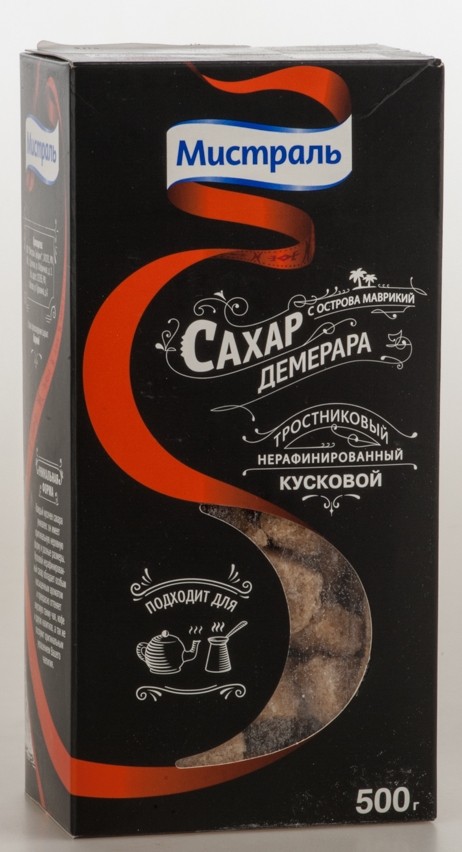 Сахар кусковой Мистраль Тростниковый 500Г 