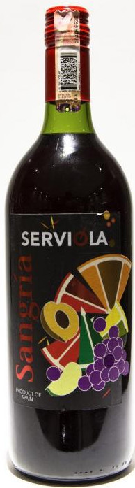 SANGRIA Serviola  красное сладкое вино 7%  1 л.