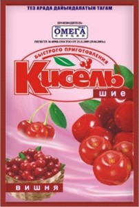 Кисель Omega быстрого приготовления вишня 90 г