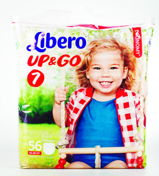 Подгузники Libero Up&Go 7 16-26кг 56шт