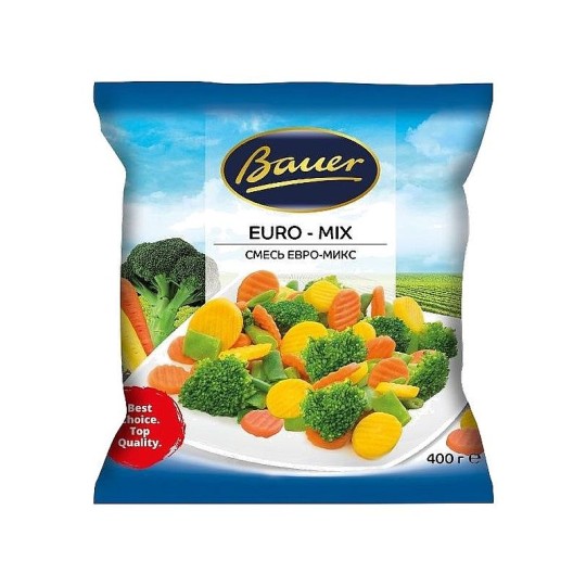 Bauer|Смесь овощная "Евро-Микс" замороженная. 400 гр
