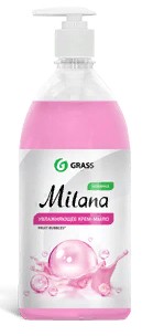 GRASS, "Milana", жидкое крем-мыло fruit bubbles (фруктовые пузырьки) 1000 мл.