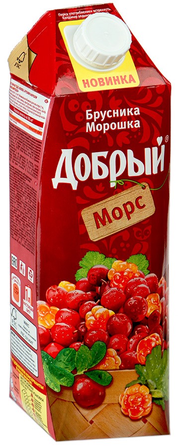 1Л МОРС  ДОБРЫЙ БРУСНИКА-МОРОШКА