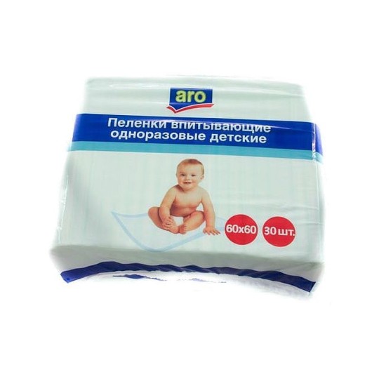 Пеленки впитывающие Aro одноразовые 60*60 см 30 шт