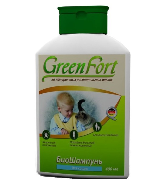 Биошампунь для кошек на натуральных растительных маслах 400 мл