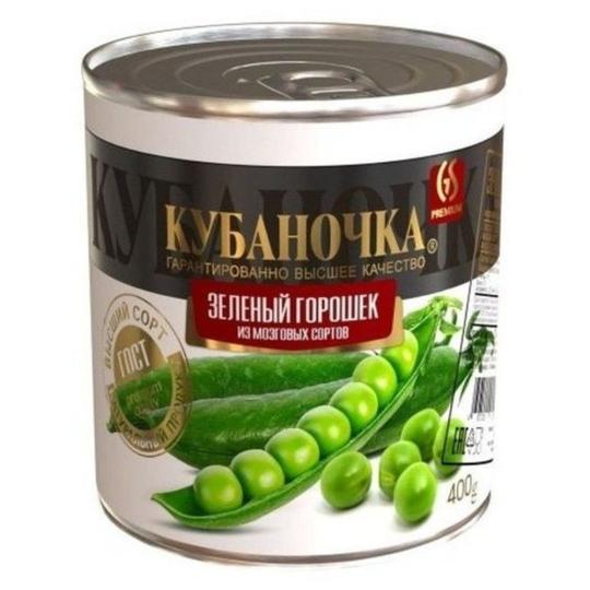 ГОРОШЕК КУБАНОЧКА ЗЕЛЕНЫЙ Ж/Б 400ГР