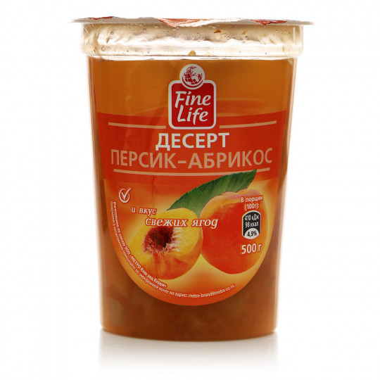 500Г Десерт FINE LIFE Персик-Абрикос плодово-ягодный