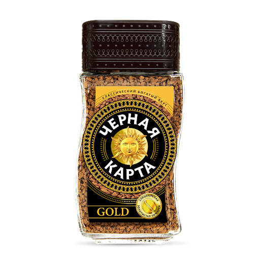 Kофе  ЧЕРНАЯ КАРТА GOLD 95Г