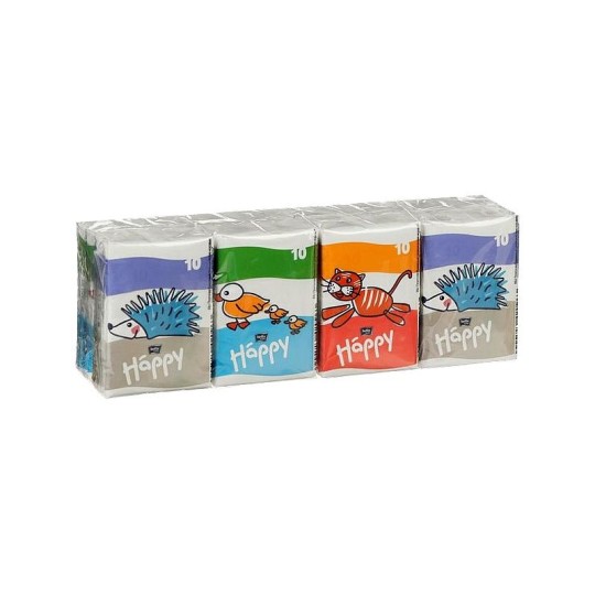 363 ПЛАТОЧКИ БУМАЖНЫЕ BELLA HAPPY ЗВЕРИ 10*10/24