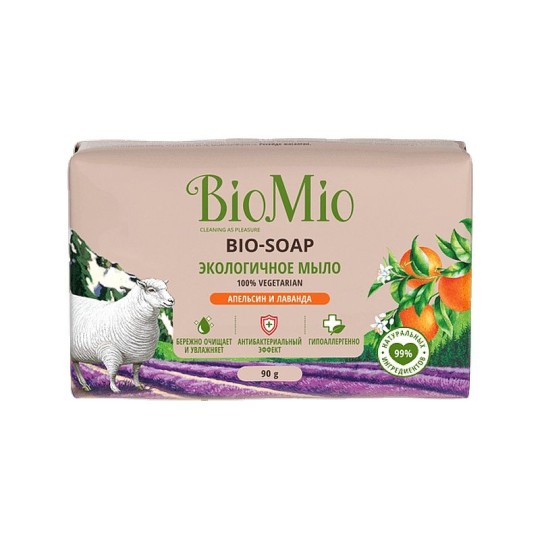 Bio Mio     Bio-Soap апельсин, лаванда и мята 90Г