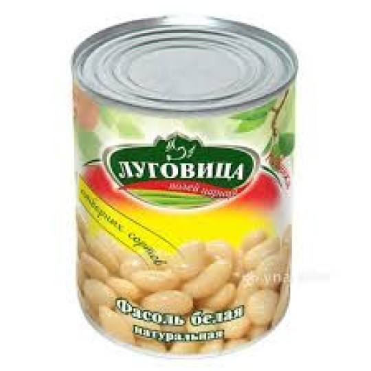 ФАСОЛЬ БЕЛАЯ ЛУГОВИЦА НАТУРАЛЬНАЯ 360ГР ЖБ