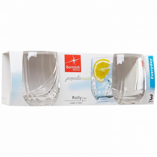 Набор стаканов Bormioli Rocco д/воды Rolly 300мл 3шт 