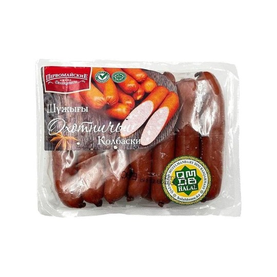 КОЛБАСКИ ПЕРВОМАЙСКИЕ ДЕЛИКАТЕСЫ ОХОТНИЧЬИ П/К 430 Г В/УПАК.
