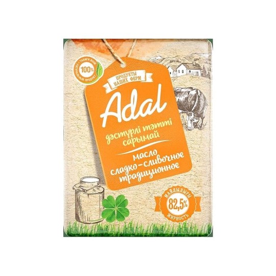 МАСЛО ADAL ПРОДУКТЫ НАШИХ ФЕРМ СЛ/СЛИВОЧ 82,5% 180ГР КНВРТ