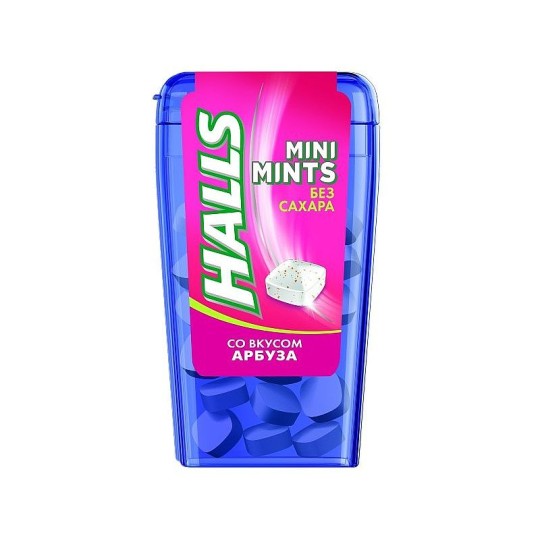 HALLS| конфеты без сахара "MINI MINTS АРБУЗ"