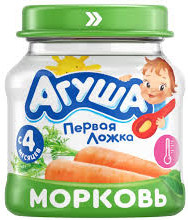 Пюре детское Агуша морковь 80 г