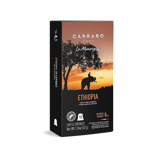  КОФЕ В КАПСУЛАХ CARRARO ETHIOPIA ДЛЯ NESPRESSO 10ШТ 95ГР