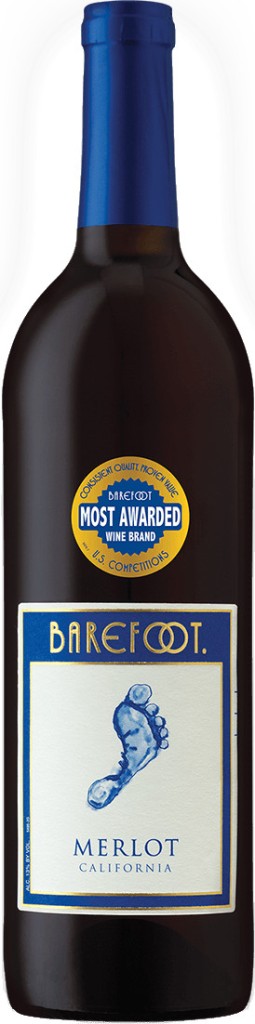 Вино красное полусухое Barefoot Merlot 13,5% 0,75л (США)