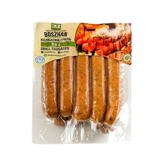 BOSZHAN КОЛБАСКИ ГРИЛЬ БАРБЕКЮ В/У,450Г,ШТ