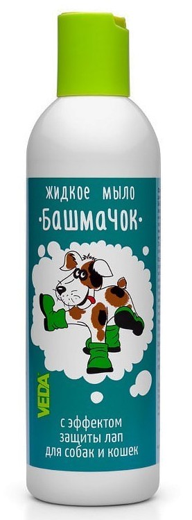 Жидкое мыло VEDA Башмачок с эффектом защиты лап для собак и кошек 220мл
