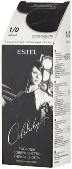 Краска для волос ESTEL CELEBRITY 1/0 черный