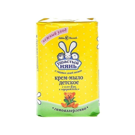Крем-мыло детское Ушастый нянь С алоэ вера и подорожником 90Г