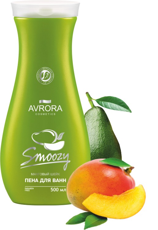 AVRORA COSMETICS SMOOZY Пена для ванн Манговый Шейк 500мл
