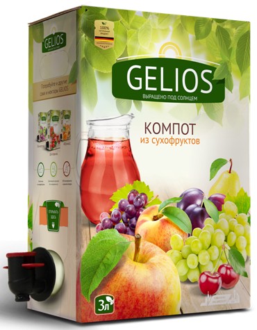 Компот Gelios из сухофруктов, 3000 мл  